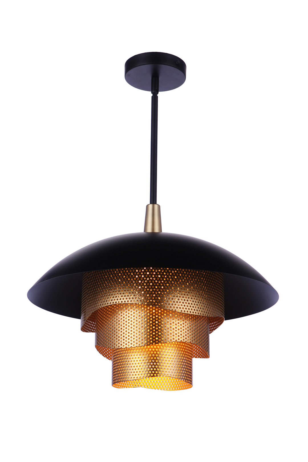 Sculptural Statement LED Dome with Mesh Tiers Pendant by Craftmade - view 4