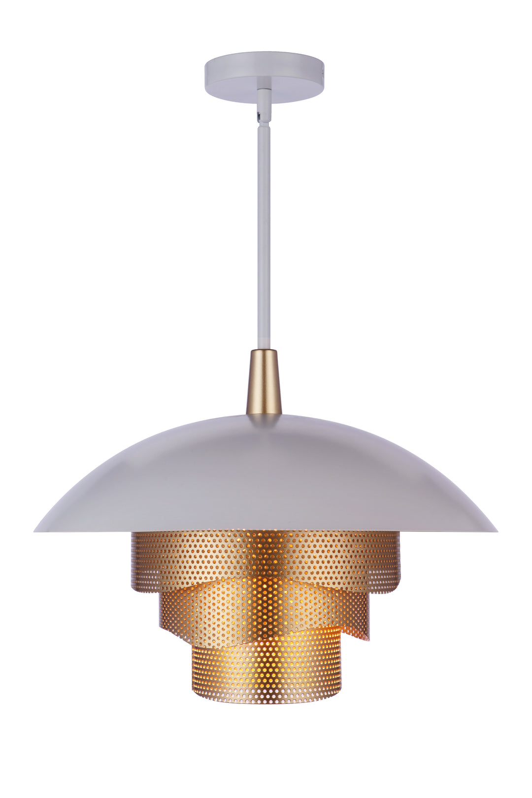 Sculptural Statement LED Dome with Mesh Tiers Pendant by Craftmade - view 8