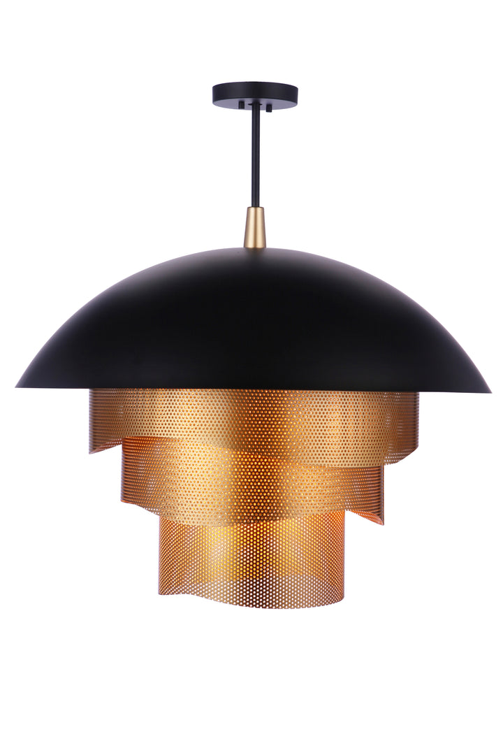 Sculptural Statement LED Dome with Mesh Tiers Pendant by Craftmade - view 10