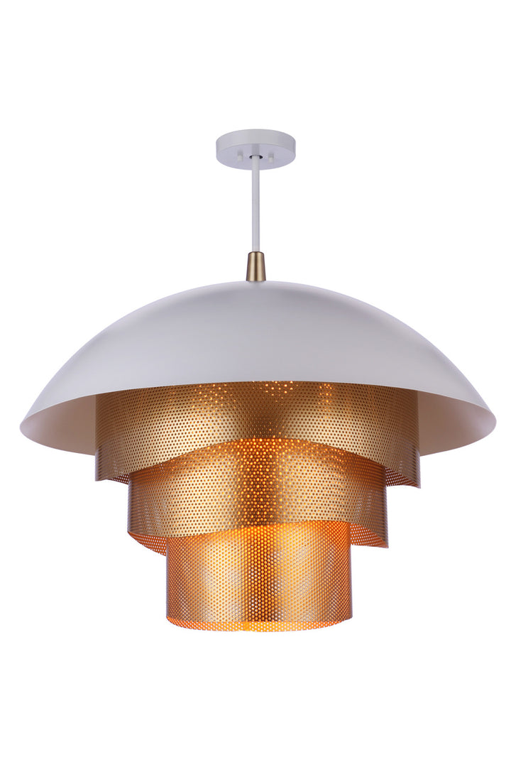 Sculptural Statement LED Dome with Mesh Tiers Pendant by Craftmade - view 14