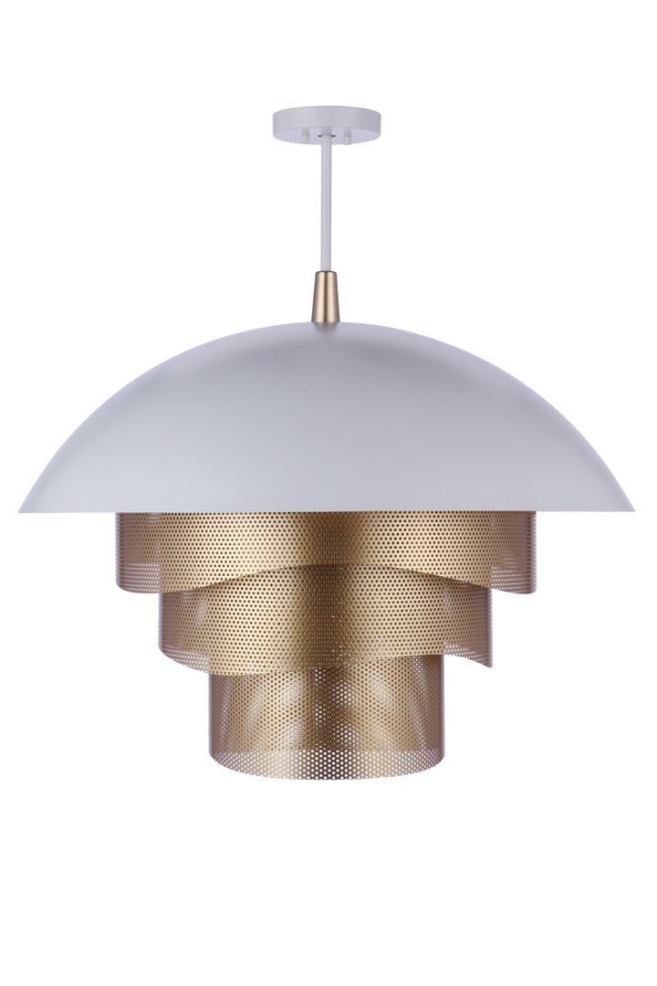 Sculptural Statement LED Dome with Mesh Tiers Pendant by Craftmade - view 15