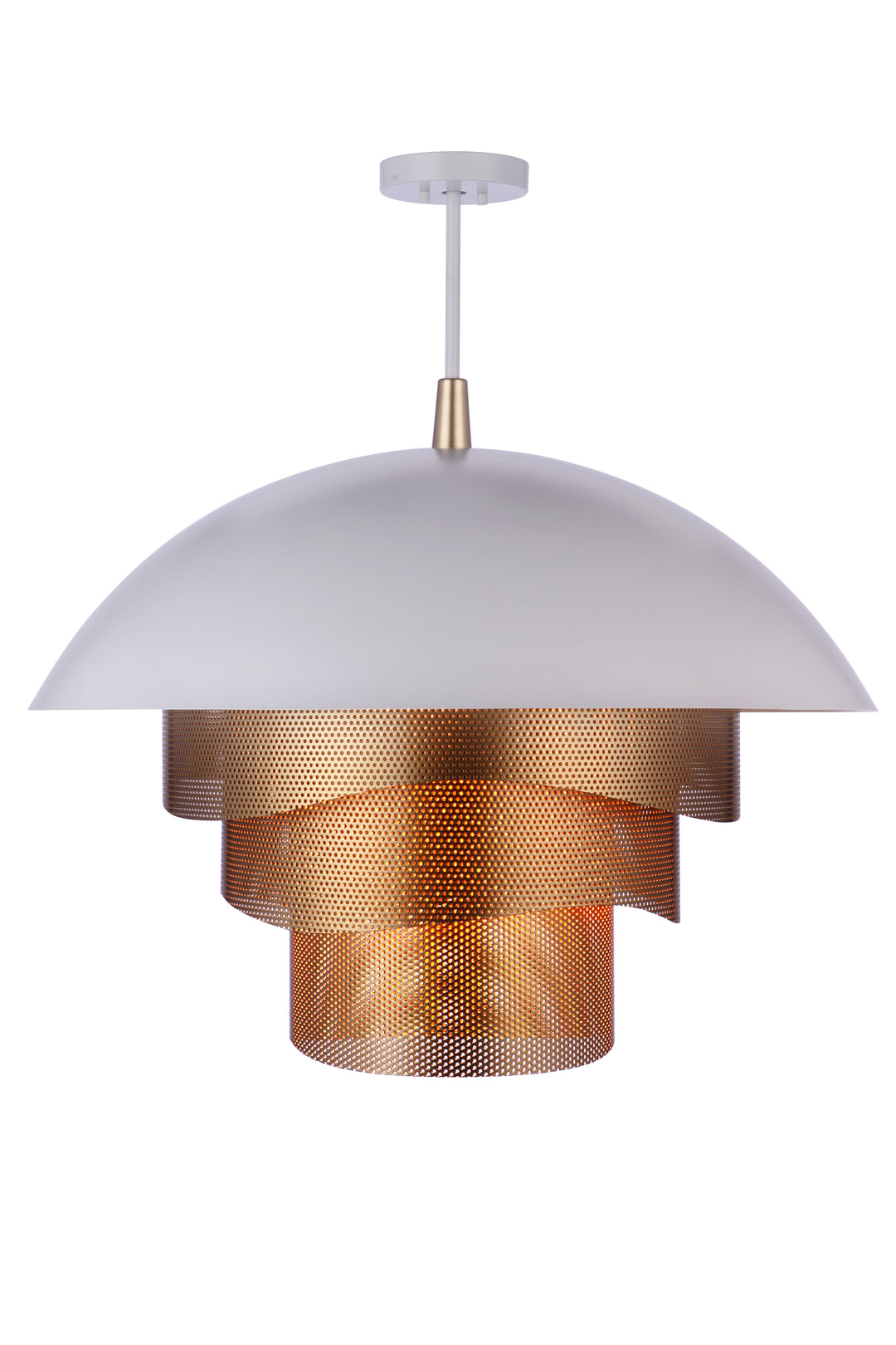 Sculptural Statement LED Dome with Mesh Tiers Pendant by Craftmade - view 16