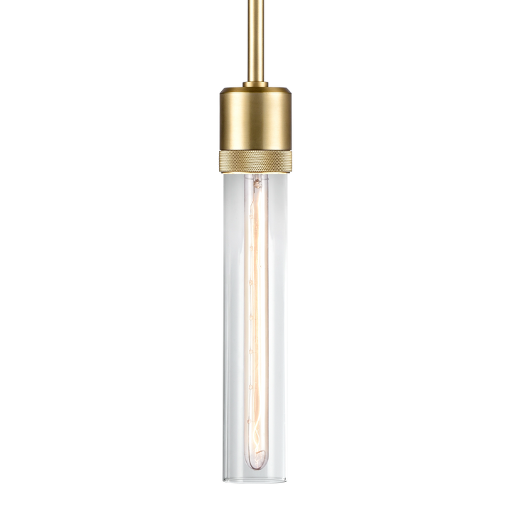 Zigrina Diamond Knurled Glass Pendant in Aged Brass by Zeev