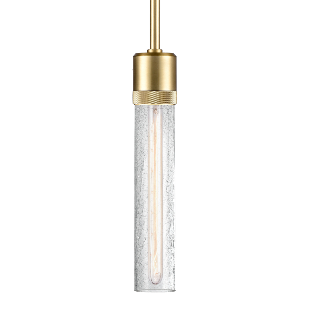 Zigrina Diamond Knurled Glass Pendant in Aged Brass by Zeev