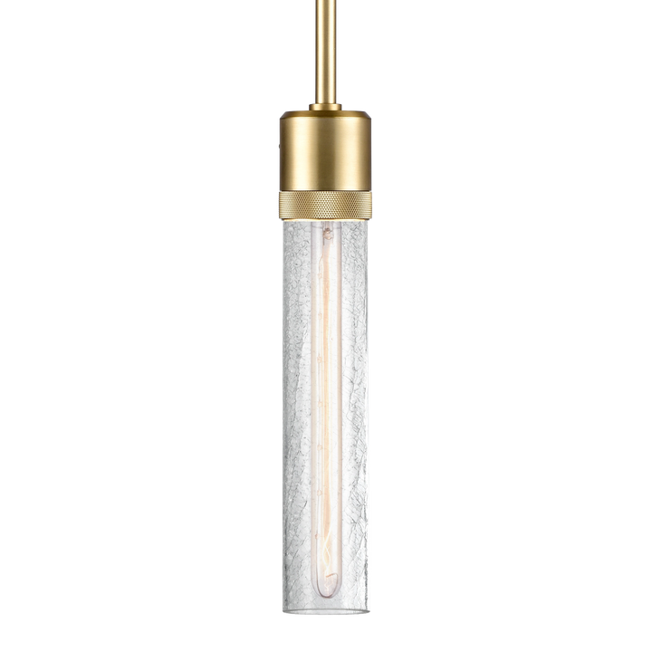 Zigrina Diamond Knurled Glass Pendant in Aged Brass by Zeev