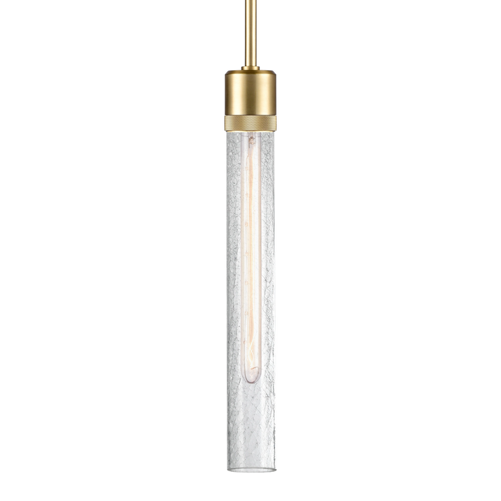 Zigrina Diamond Knurled Glass Pendant in Aged Brass by Zeev