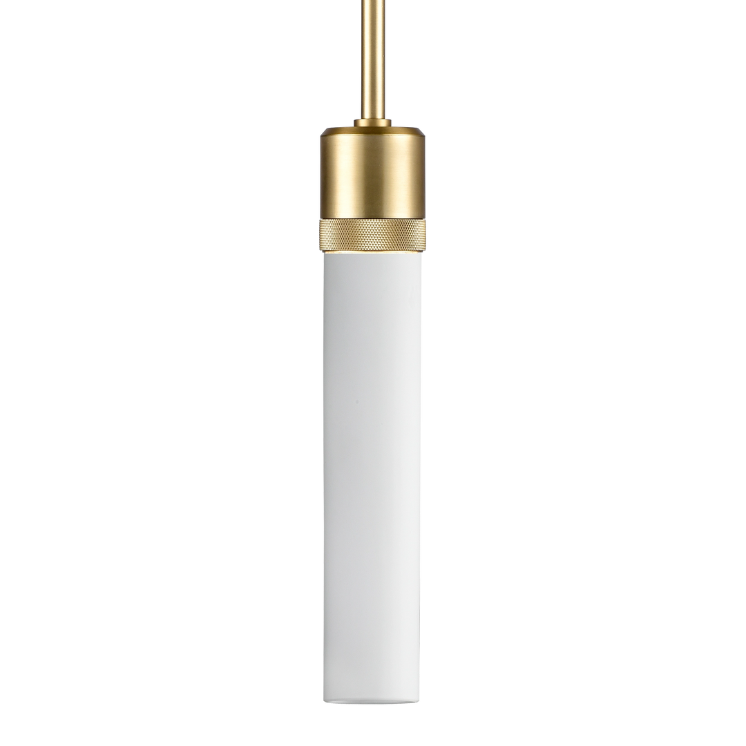 Zigrina Diamond Knurled Glass Pendant in Aged Brass by Zeev