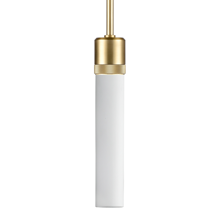 Zigrina Diamond Knurled Glass Pendant in Aged Brass by Zeev