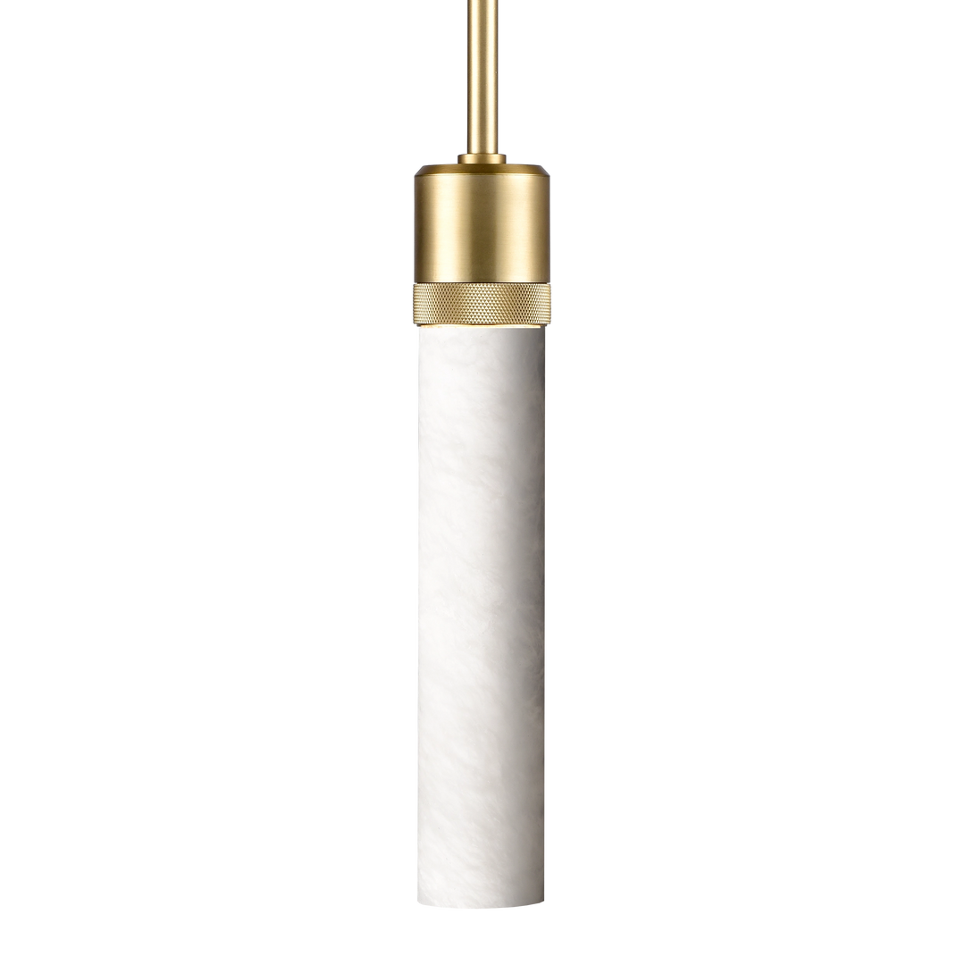 Zigrina Diamond Knurled Glass Pendant in Aged Brass by Zeev