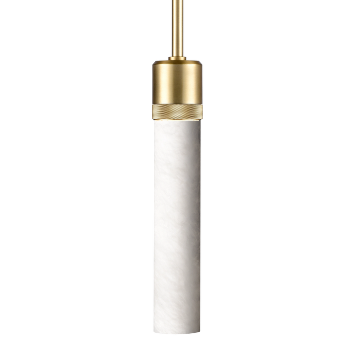Zigrina Diamond Knurled Glass Pendant in Aged Brass by Zeev
