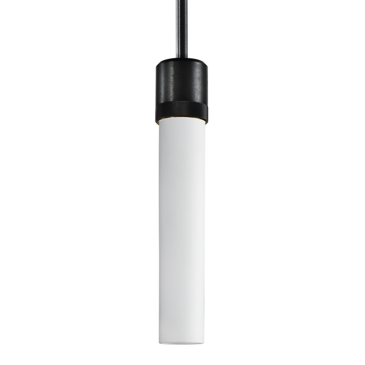Zigrina Diamond Knurled Glass Pendant in Satin Brushed Black by Zeev