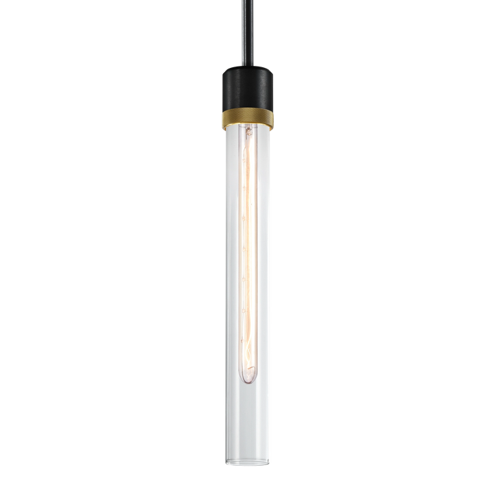Zigrina Diamond Knurled Glass Pendant in Satin Brushed Black by Zeev