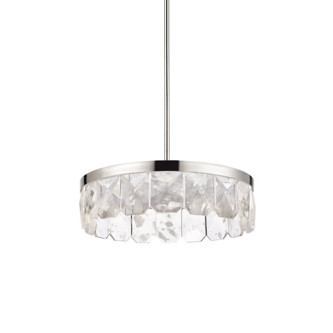 Odraz Infused Crystal Pendant in Polished Nickel by Zeev