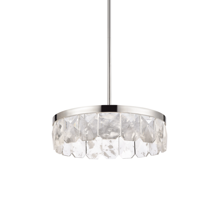 Odraz Infused Crystal Pendant in Polished Nickel by Zeev