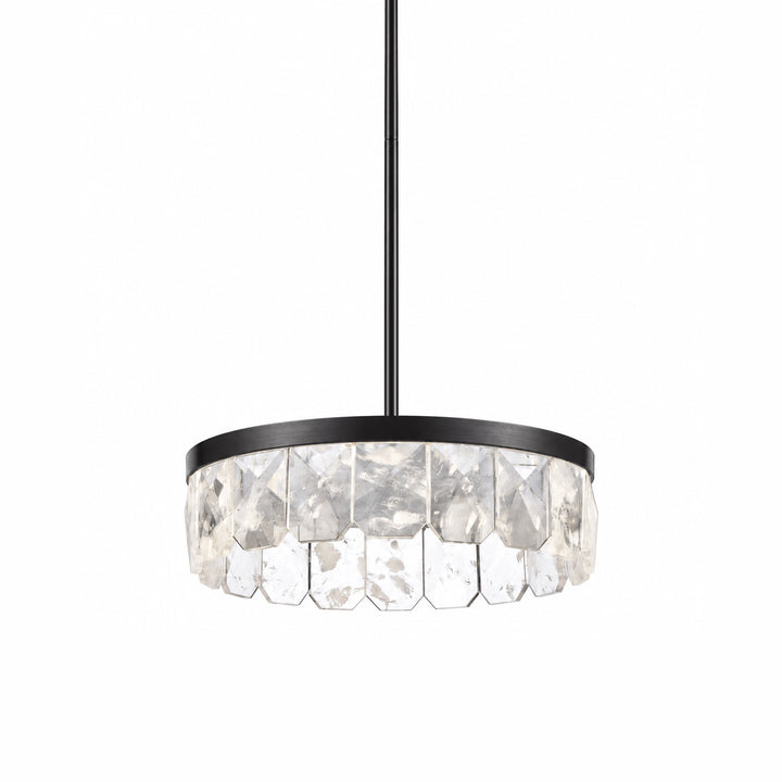 Odraz Infused Crystal Pendant in Satin Brushed Black by Zeev