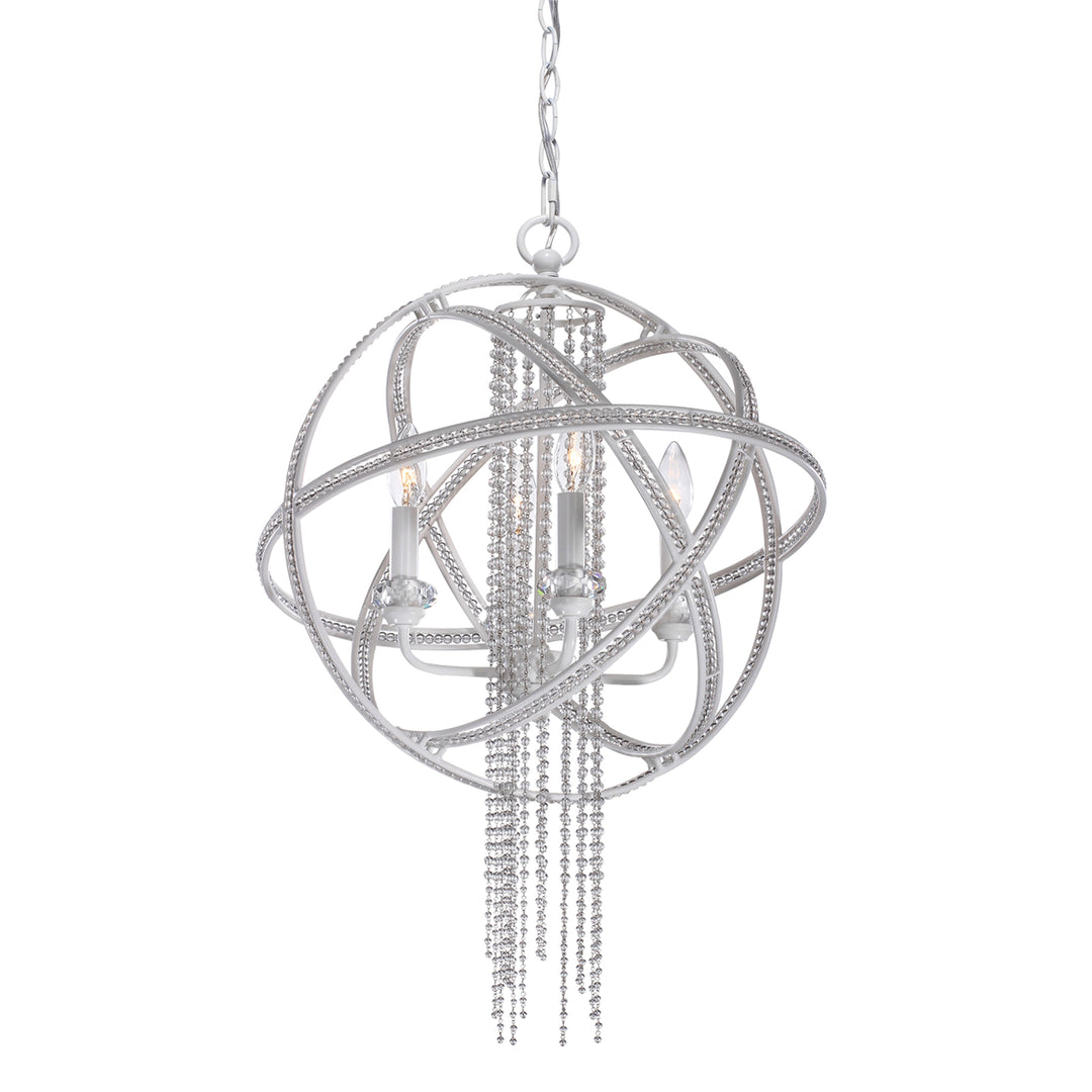 Cascade Orbital Crystal Pendant in Satin White by Zeev