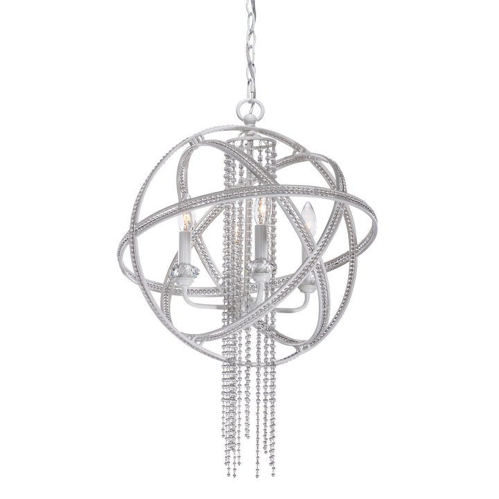 Cascade Orbital Crystal Pendant in Satin White by Zeev