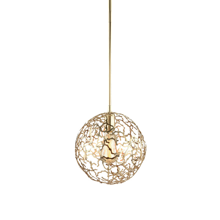 Helios Organic Globe Pendant in Matte Gold by Zeev