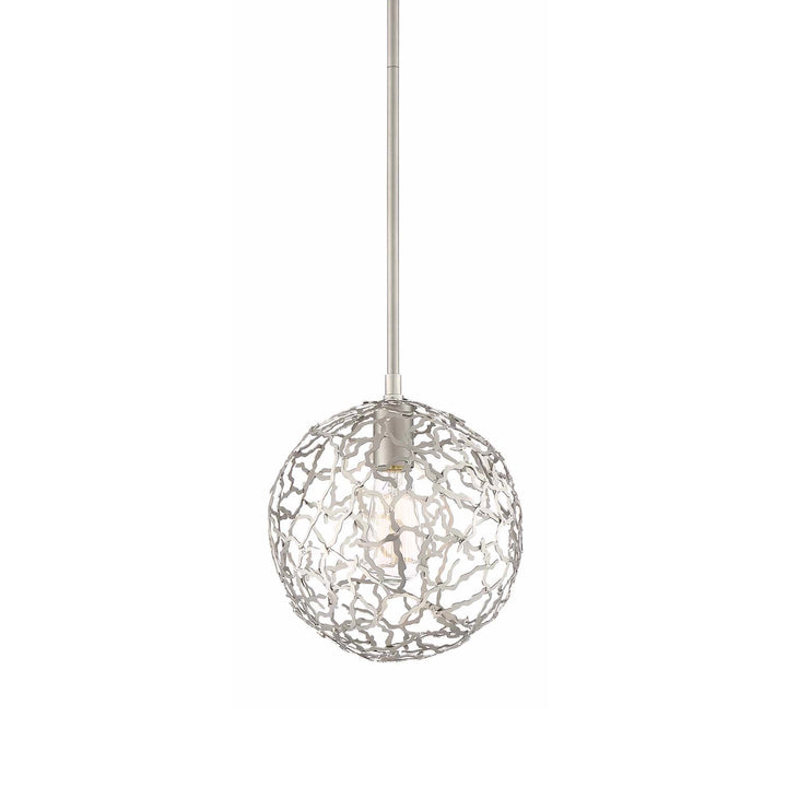 Helios Organic Globe Pendant in Satin Nickel by Zeev