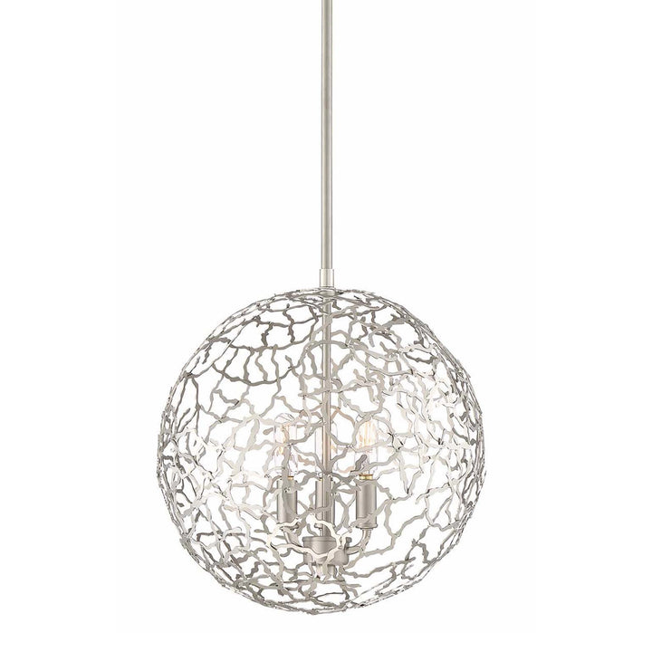 Helios Organic Globe Pendant in Satin Nickel by Zeev