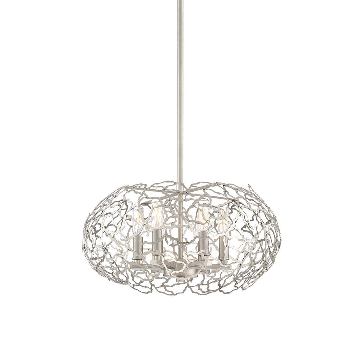 Helios Organic Oval Pendant in Satin Nickel by Zeev