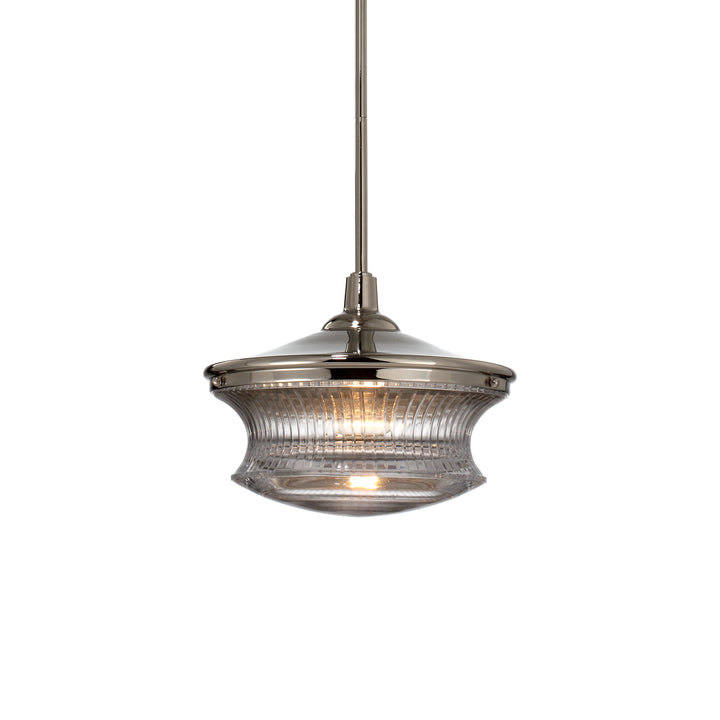 Magister Glass Pendant in Brushed Nickel by Zeev