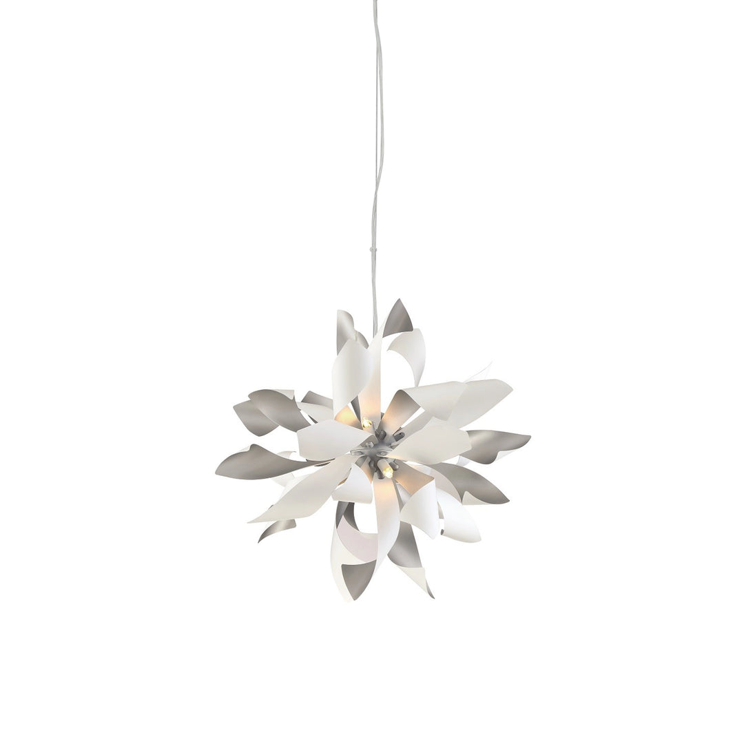 Blossom Floral Pendant in Silver & White by Zeev