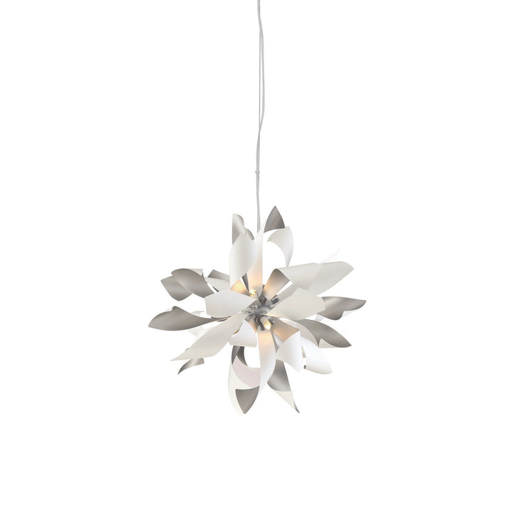 Blossom Floral Pendant in Silver & White by Zeev
