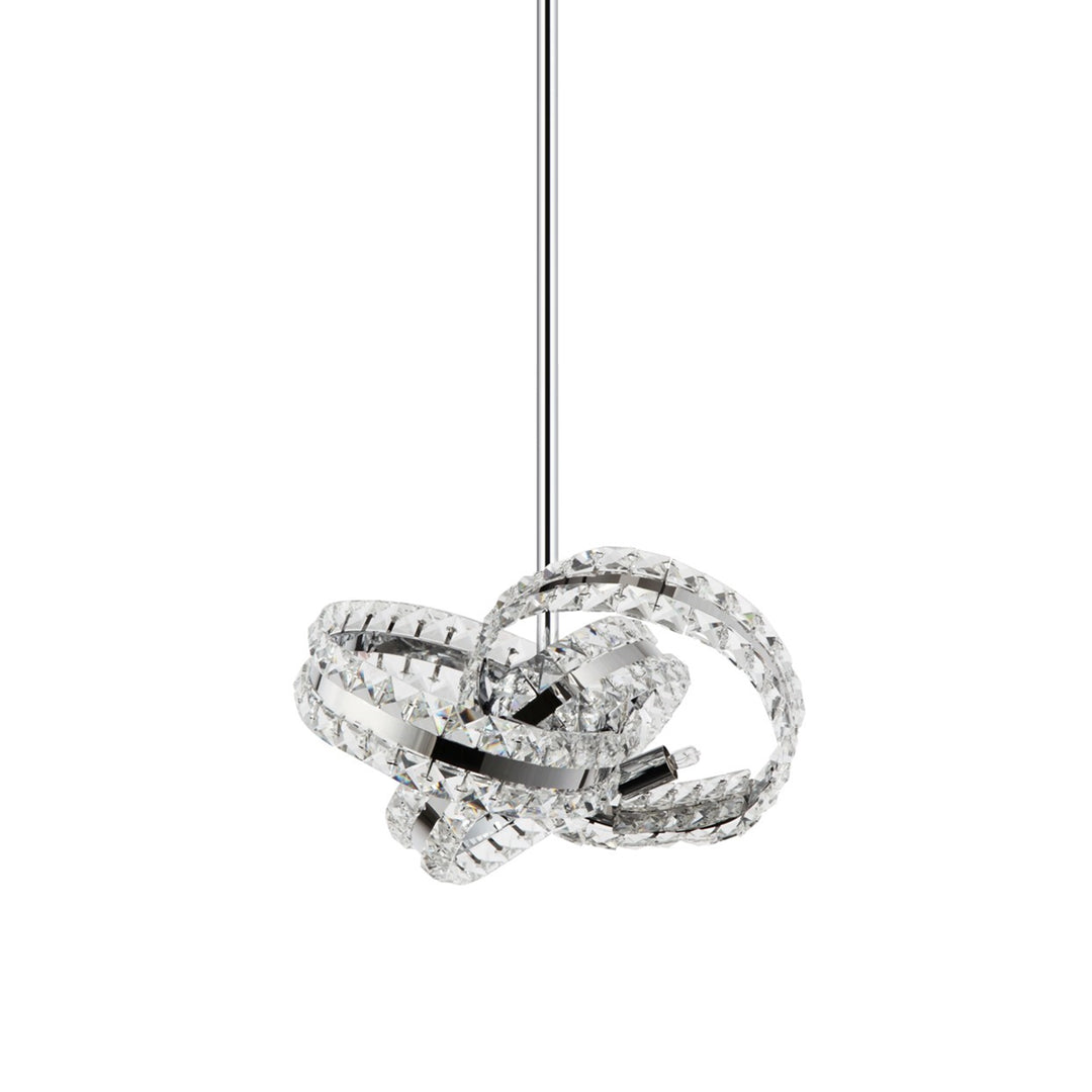Knot Orbital Crystal Pendant in Chrome by Zeev