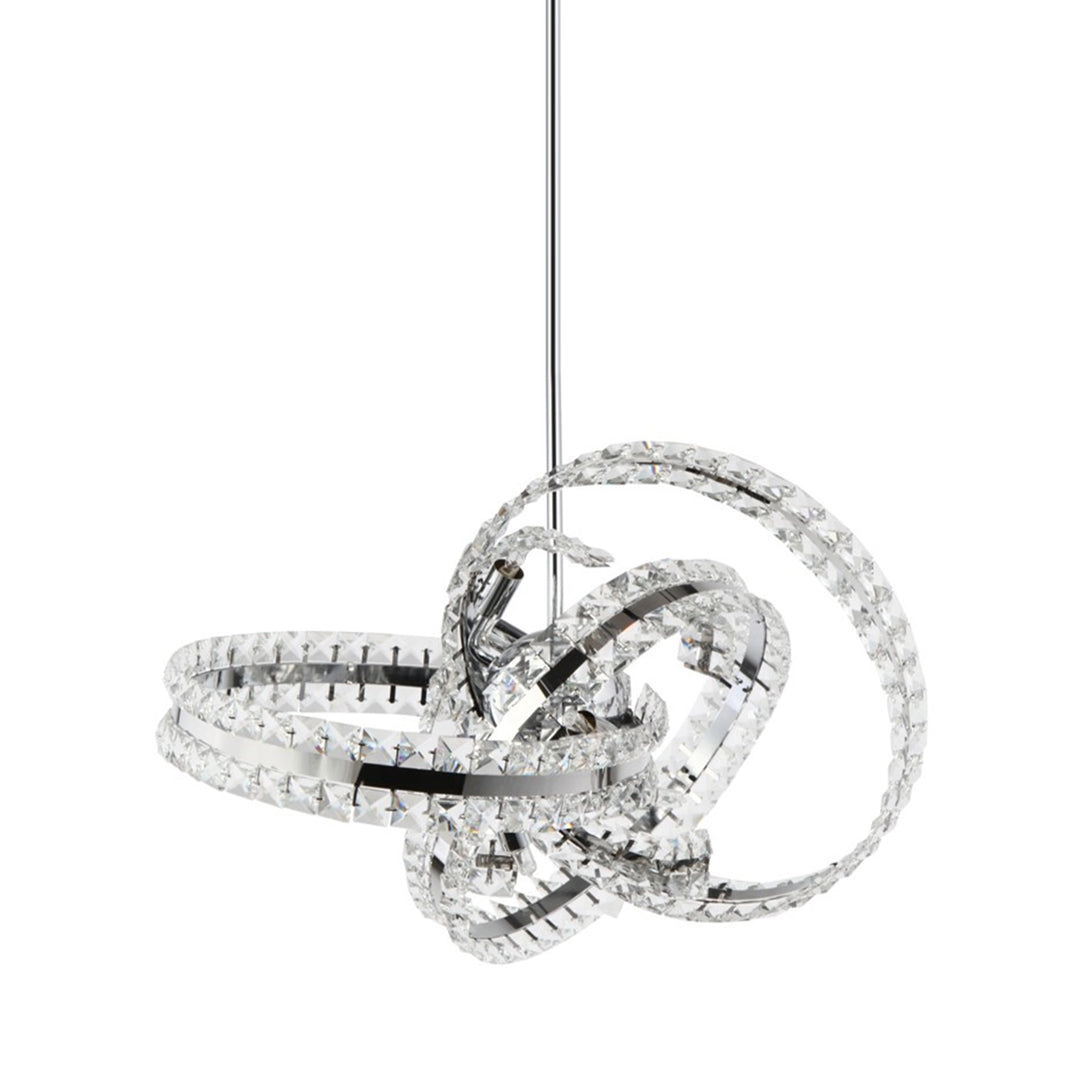 Knot Orbital Crystal Pendant in Chrome by Zeev