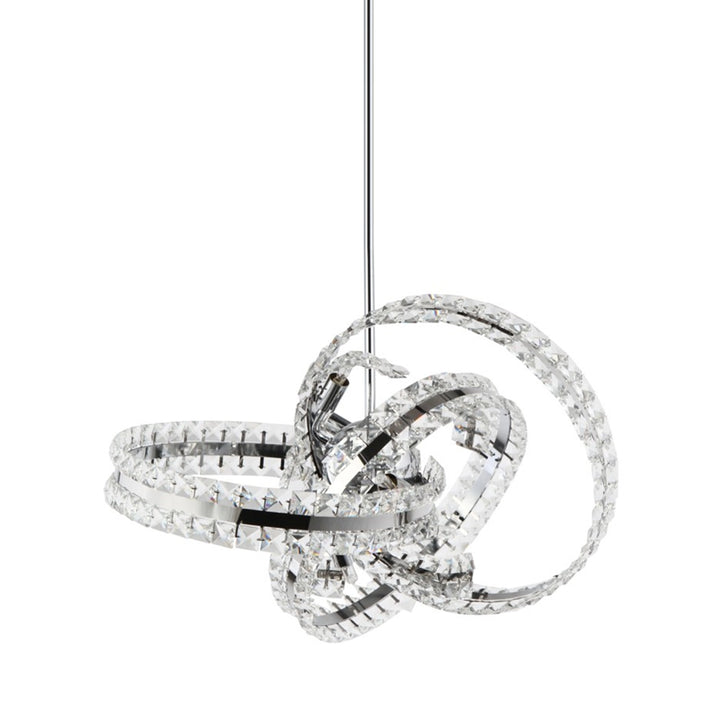 Knot Orbital Crystal Pendant in Chrome by Zeev