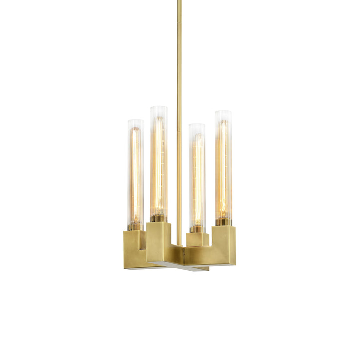 Placid Linear Pendant in Aged Brass by Zeev