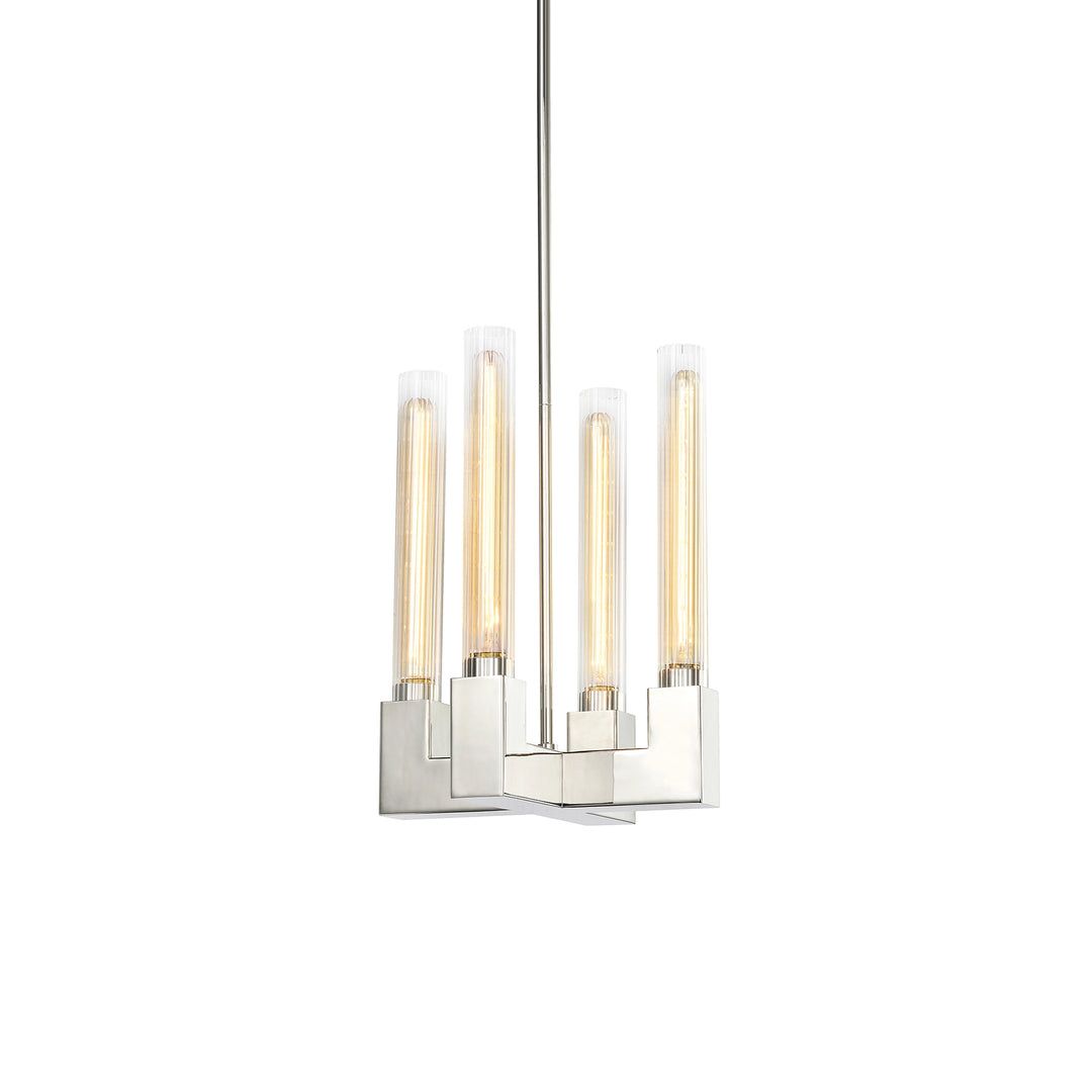 Placid Linear Pendant in Polished Nickel by Zeev