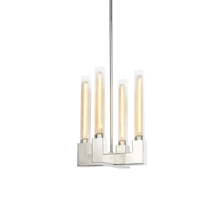 Placid Linear Pendant in Polished Nickel by Zeev