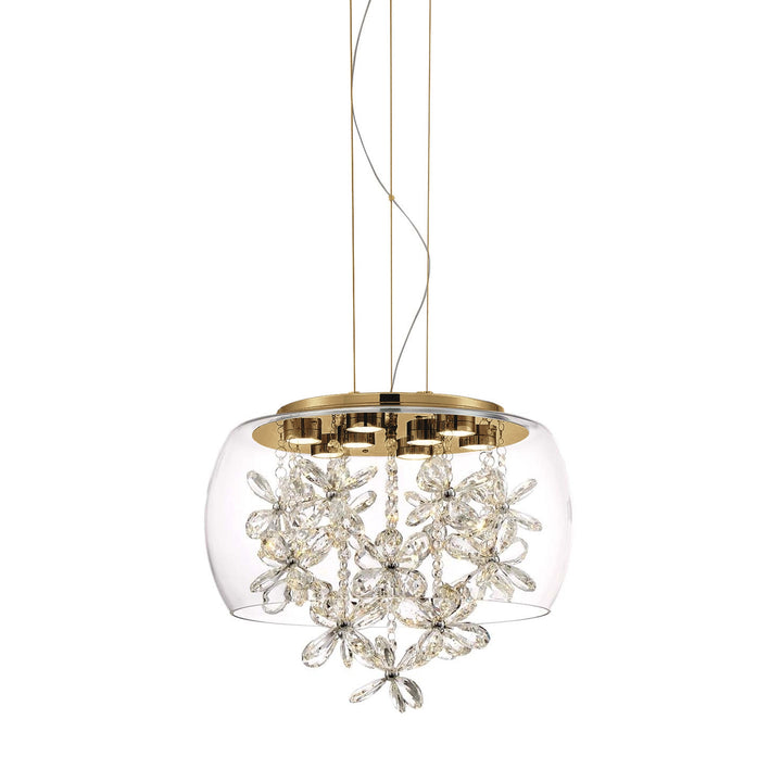 Destiny Crystal Mini-Pendant in Aged Brass by Zeev