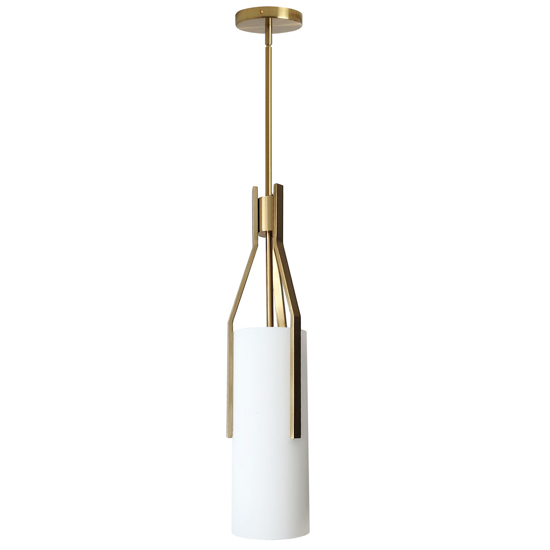 Patrice 1 Light Pendant in Aged Brass by Dainolite