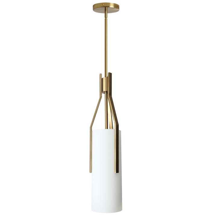 Patrice 1 Light Pendant in Aged Brass by Dainolite