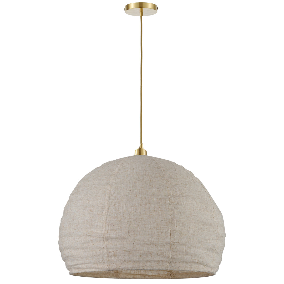 Paige 1 Light Pendant in Aged Brass by Dainolite