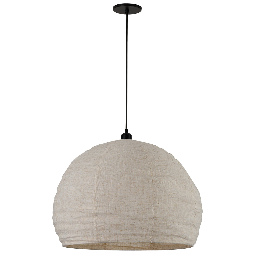 Paige 1 Light Pendant in Matte Black by Dainolite