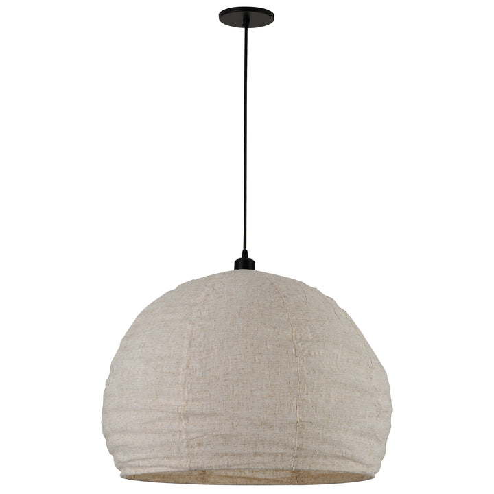 Paige 1 Light Pendant in Matte Black by Dainolite