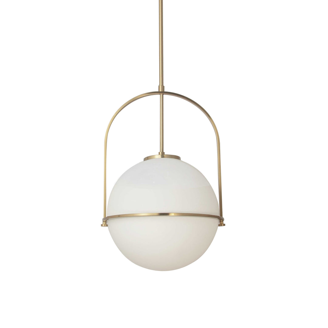 Paola 1 Light Incandescent Pendant in Aged Brass by Dainolite