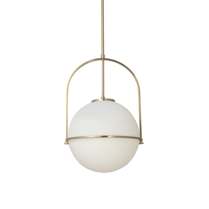 Paola 1 Light Incandescent Pendant in Aged Brass by Dainolite