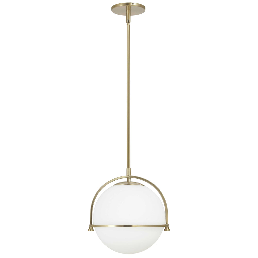 Paola 1 Light Pendant in Aged Brass by Dainolite