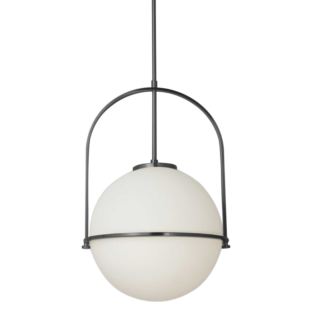 Paola 1 Light Incandescent Pendant (PAO-161P) in Black by Dainolite