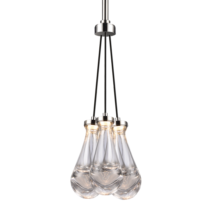 Vaso Water Drop Mini-Pendant in Polished Nickel by Zeev