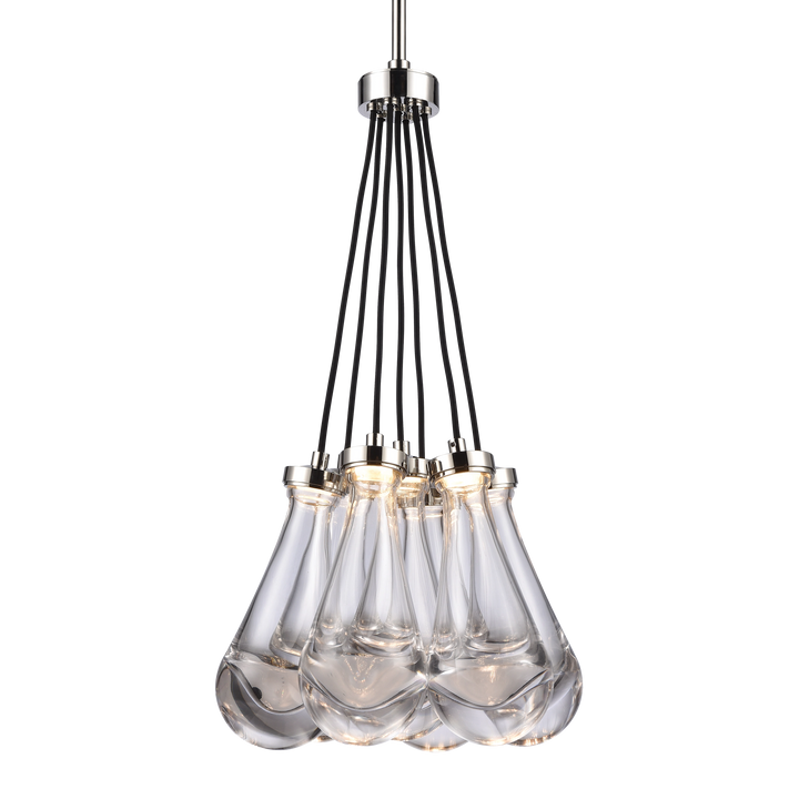 Vaso Water Drop Mini-Pendant in Polished Nickel by Zeev