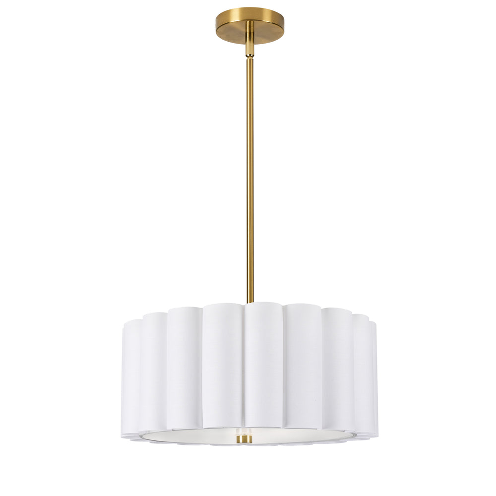 Pacifica 3 Light Pendant in Aged Brass by Dainolite