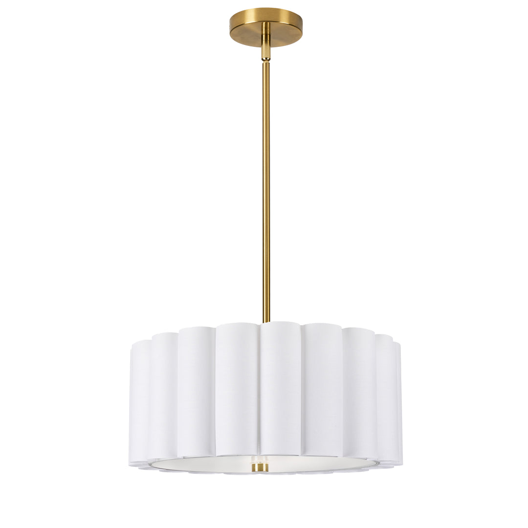 Pacifica 3 Light Pendant in Aged Brass by Dainolite