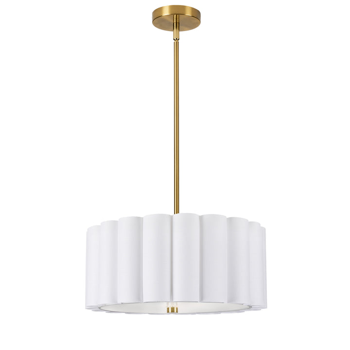 Pacifica 3 Light Pendant in Aged Brass by Dainolite
