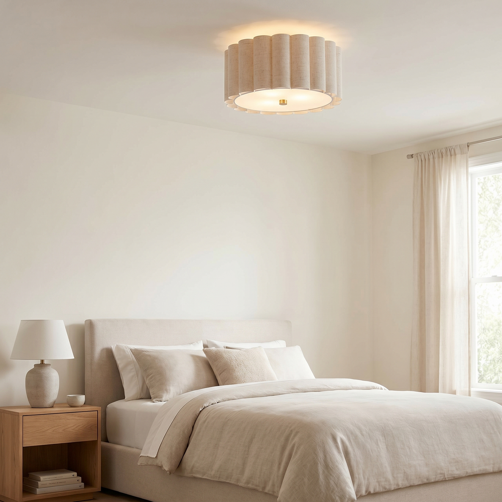 Pacifica 3 Light Flush Mount by Dainolite - view 2